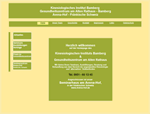 Tablet Screenshot of kinesiologisches-institut-bamberg.de